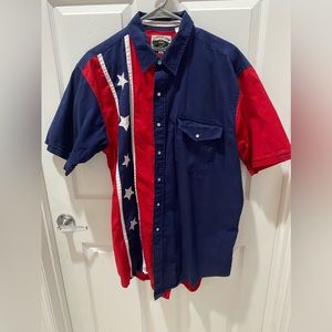 Vintage Cumberland Men’s XL snap up front short sleeve shirt with front pocket